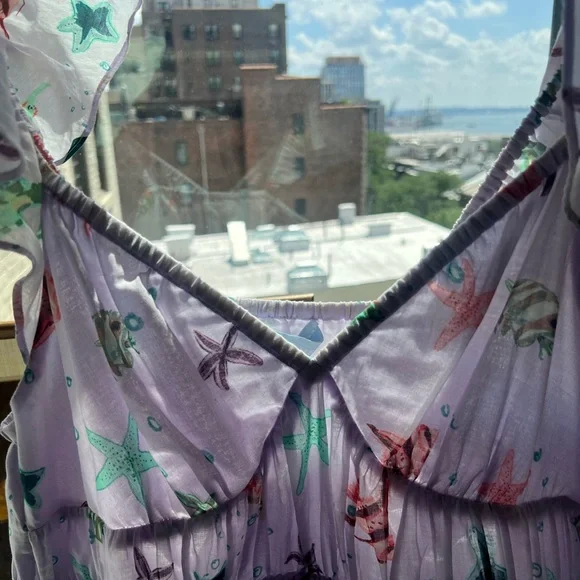 Hill House Lavender Mini Dress with Sea Motifs - Picture 4 of 5